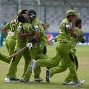 Multan Tigers team celebrate their win over Rawalpindi Rams