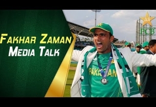 Fakhar Zaman media talk at Gaddafi Stadium, Lahore